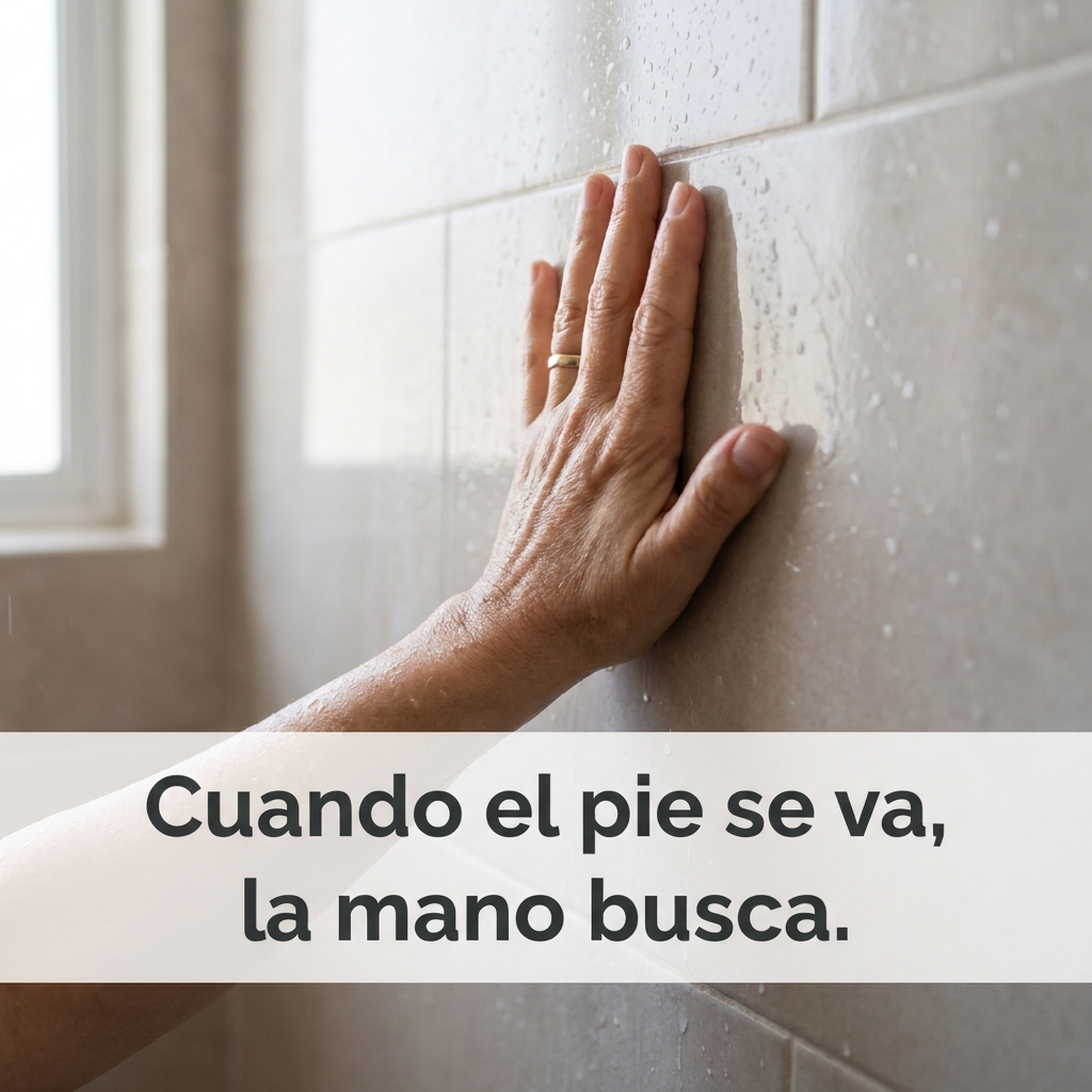 Barra de Apoyo Alderwell con Ventosa — Kit Baño Blindado